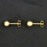 Ball Bead Stud Earrings In 14k Yellow Gold