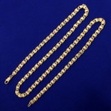 23 1/2 Inch Designer Link Neck Chain In 14k Yellow Gold