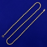Rare 20 Inch Nikken Magnetic Neck Chain In Solid 18k Yellow Gold