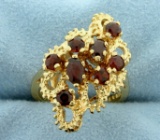 Vintage Garnet Ring In 14k Yellow Gold