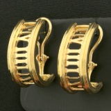 1-4-3 Roman Numeral I Love You Earrings In 14k Yellow Gold By Aga Correa & Son