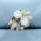 1 2/3ct Tw Flower Design Diamond Ring In 14k White Gold