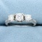 1.5ct Tw Diamond Engagement Or Anniversary Ring In 18k White Gold