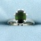 1.5ct Tsavorite Garnet Solitaire Ring In 14k White Gold