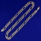 Italian-made 20 Inch Figaro Neck Chain In 10k Yellow Gold