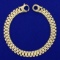 Italian-made 8 1/2 Inch President Style Link Bracelet In 14k Yellow Gold