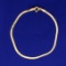 Italian-made 7 Inch Herringbone Bracelet In 14k Yellow Gold