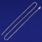 16 Inch Italian-made Elongated Box Link Neck Chain In 14k White Gold
