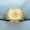 Masonic Ring In 14k Yellow Gold