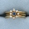 Natural Alexandrite Ring With Diamond Jacket In 10k Yellow Gold