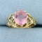 3ct Morganite Solitaire Rig In 14k Yellow Gold