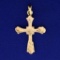 Hand Crafted Cross Pendant In 14k Yellow Gold