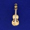 Violin Charm Or Pendant In 14k Yellow Gold