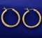 Engraved Hoop Earrings In 10k Yellow Gold