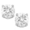 8mm Large White Topaz Stud Earrings In Sterling Silver