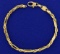 Italian Made Unique Designer Link Bracelet In 14k Yellow Gold