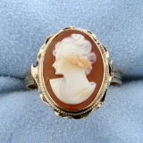 Antique Cameo Ring In 14k Yellow Gold