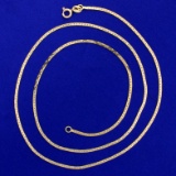 Italian-made 24 1/2 Inch C-link Neck Chain In 14k Yellow Gold