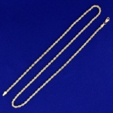 20 Inch Rope Style Neck Chain In 14k Yellow Gold