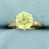2.25ct Canary Yellow Diamond Solitaire Ring In 14k Yellow Gold