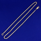 21 1/2 Inch Rope Style Neck Chain In 14k Yellow Gold