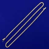 18 Inch Rope Style Neck Chain In 14k Yellow Gold