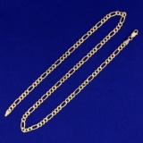 18 1/2 Inch Figaro Neck Chain In 14k Yellow Gold