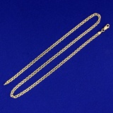 Italian-made 18 Inch Mariner Or Anchor Link Neck Chain In 14k Yellow Gold