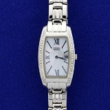 Citizen Women's Stiletto Eco-drive Diamond Watch In Stainless Steel