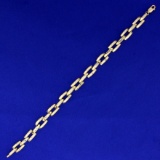 Diamond Cut Link Bracelet In 10k Yellow Gold