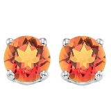 6mm Azotic Topaz Stud Earrings In Sterling Silver