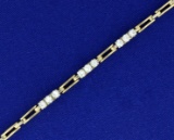 1 Ct Tw Diamond Designer Bracelet In 14k Gold