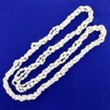 Twisting Three-strand Baroque Pearl Necklace