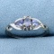 Tanzanite And Diamond Ring In 10k White Gold