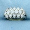 1.5ct Tw 3-row Diamond Ring In 14k White Gold