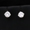 1/2 Tw Cz Stud Earrings In 14k White Gold