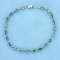 4ct Tw Vanadium Chrysoberyl Line Bracelet In 10k White Gold