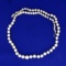 Vintage Graduated Cultured Pearl Necklace With 10k White Gold Clasp