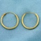 Twisting Design Hoop Earrings In 14k Yellow Gold