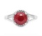 1.8ct Ruby & Diamond Ring In Sterling Silver