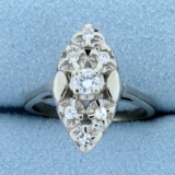 Vintage Diamond Ring In 14k White Gold