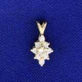 1/4ct Tw Diamond Pendant In 14k Yellow Gold