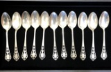 11 Piece Art Deco Rogers Lunt Bowlen Rlb Sterling Silver Teaspoon Set