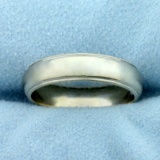 Milgrain Beaded Edge Wedding Band Ring In 14k White Gold