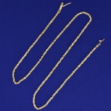 18 Inch Rope Style Chain Necklace In 14k Yellow Gold