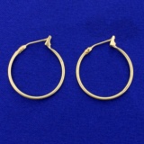 Lightweight Hoop Earrings In 14k Yellow Gold