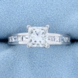 1.75ct Tw Princess Diamond Engagement Ring In Platinum