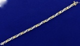 1/2ct Tw Diamond Tennis Bracelet In 10k White And Yellow Gold