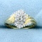 Illusion Diamond Ring In 10k Yellow Gold