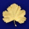 Maple Leaf Pin In 18k Yellow Gold